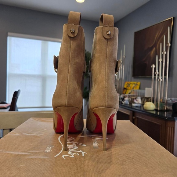 NEW Christian Louboutin So CL Chelsea Booty 85mm size 36 Suede - Picture 3 of 11